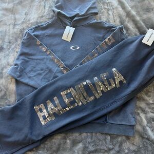 Balenciaga Logo Tape Hoodie and Sweatpants